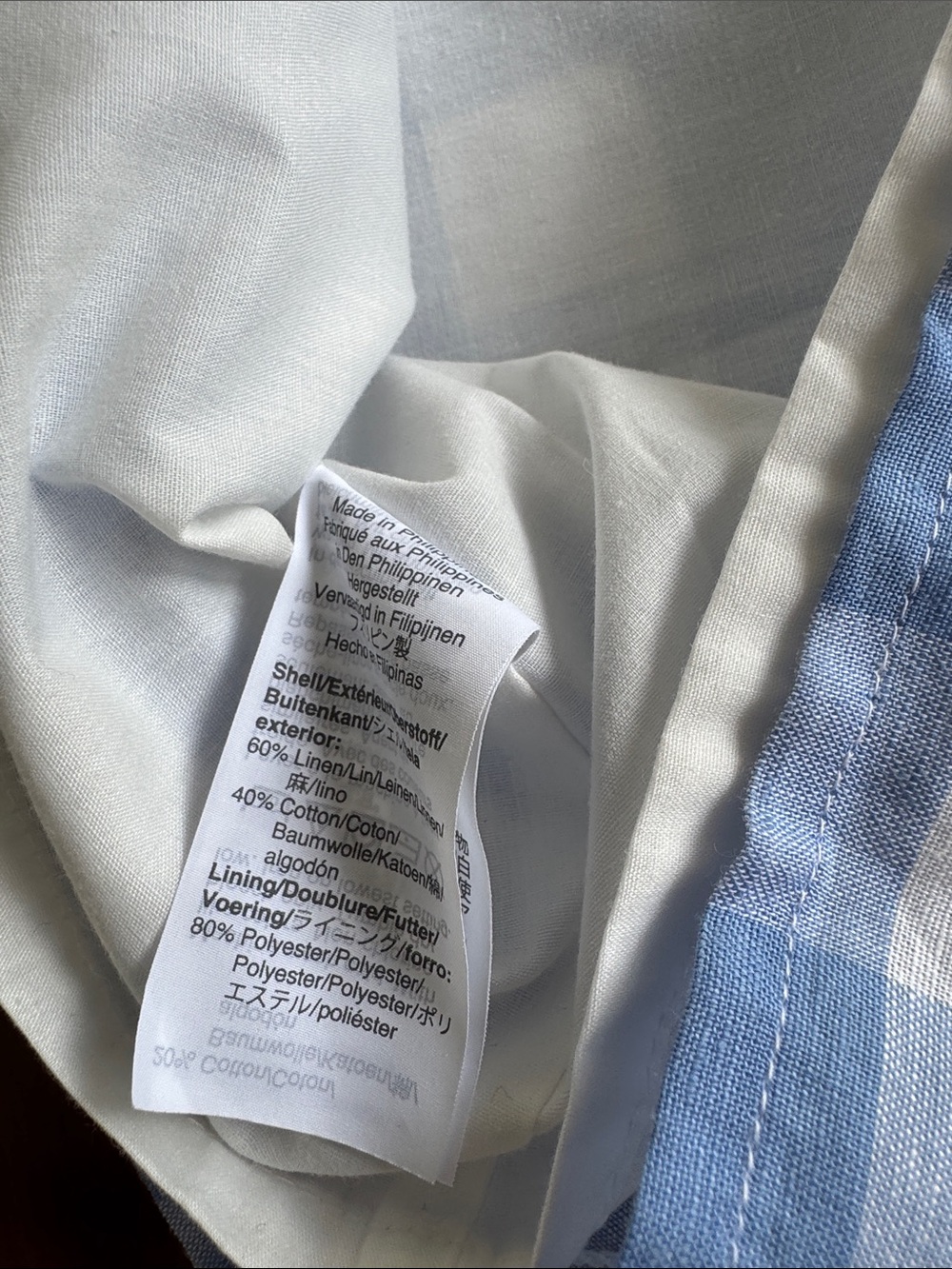 J. Crew Blue and White Gingham Button Front Sun Dress - Picture 5 of 5